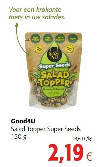 Colruyt Good4u salad topper super seeds aanbieding