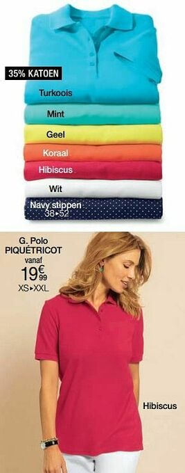 Damart Polo piquétricot aanbieding