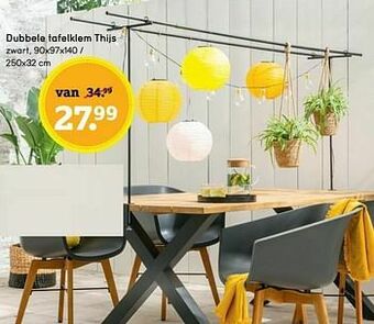 Leen Bakker Dubbele tafelklem thijs aanbieding