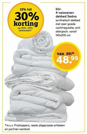 Leen Bakker 4-seizoenen dekbed sedna aanbieding