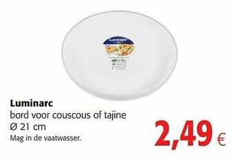 Luminarc bord voor couscous of tajine