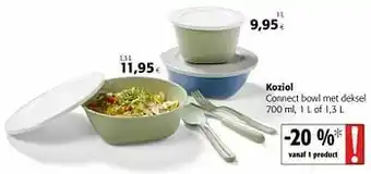 Colruyt Koziol connect bowl met deksel aanbieding