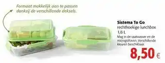 Sistema to go rechthoekige lunchbox
