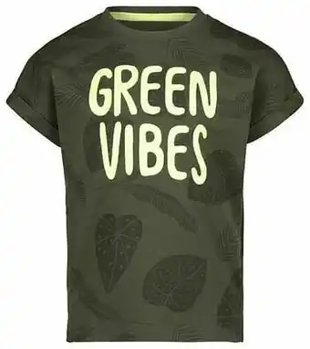 HEMA HEMA Kinder T-shirt Green Vibes Legergroen (legergroen) aanbieding