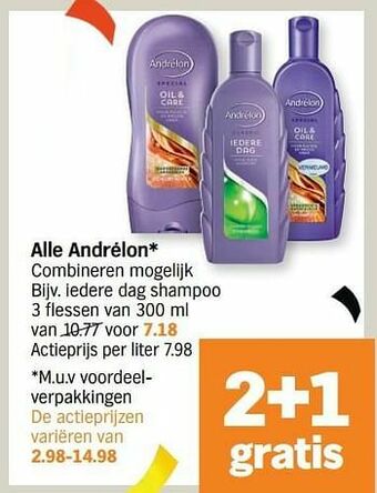 Albert Heijn Iedere dag shampoo aanbieding