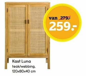 Leen Bakker Kast luna aanbieding