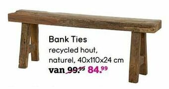 Leen Bakker Bank ties aanbieding