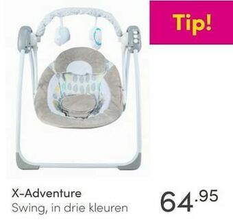Baby & Tiener X-adventure swing, in drie kleuren aanbieding