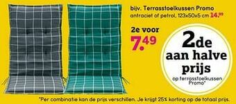 Leen Bakker Terrasstoelkussen promo aanbieding