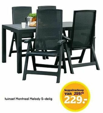 Leen Bakker Tuinset montreal melody 5-delig aanbieding