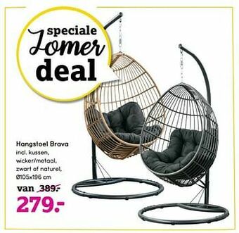 Leen Bakker Hangstoel brava aanbieding