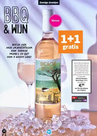 Albert Heijn Cote de Provence Beach Rose, 75 cl aanbieding