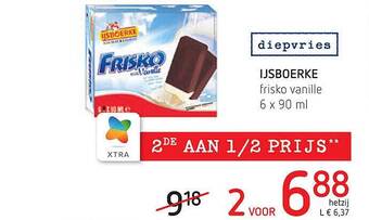 Spar Ijsboerke Frisko Vanille aanbieding
