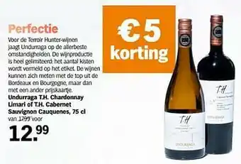 Undurraga t.h. chardonnay limari of t.h. cabernet sauvignon cauquenes