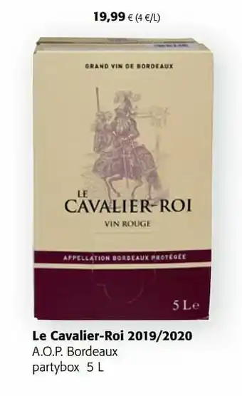 Colruyt Le cavalier-roi 2019-2020 a.o.p. bordeaux partybox aanbieding