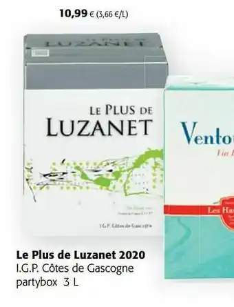 Colruyt Le plus de luzanet 2020 i.g.p. côtes de gascogne partybox aanbieding