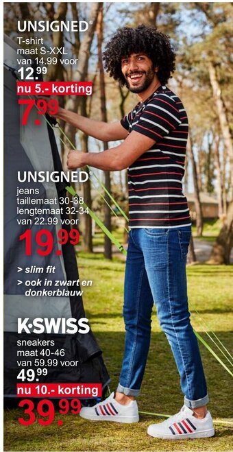 Unsigned T-shirt maat S-XXL