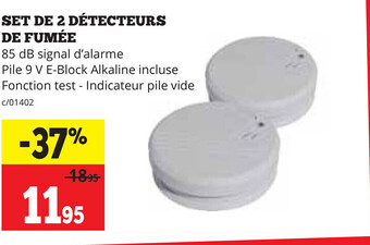 Dema Set de 2 detecteurs de fumee aanbieding