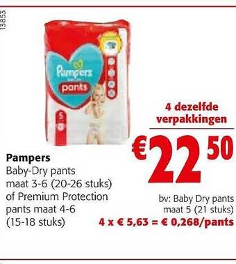 Colruyt Pampers Babydry Pants aanbieding