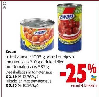 Colruyt Zwan Boterhamworst aanbieding