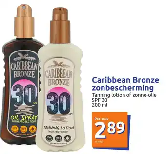 Action Caribbean Bronze zonbescherming 200 ml aanbieding