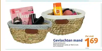 Action Gevlochten mand 18x7.5 cm aanbieding
