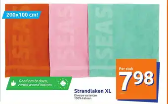 Action Strandlaken XL 200x100 cm aanbieding