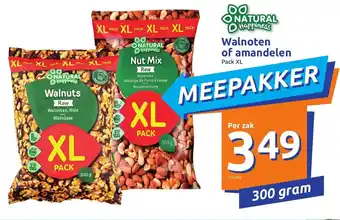 Action Natural Happiness Walnoten of amandelen 300 gram aanbieding