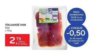 Alvo Italiaanse Ham Alvo aanbieding
