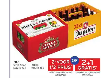Alvo Pils Stella Artois, Jupiler aanbieding