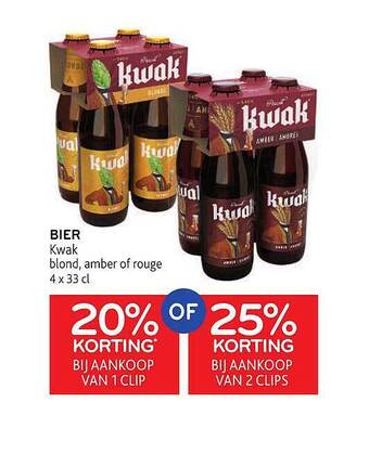 Alvo Bier Kwak aanbieding