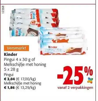 Colruyt Kinder Pingui Of Melkschijfje Met Honing aanbieding