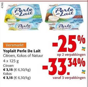 Colruyt Yoplait Perle De Lait aanbieding