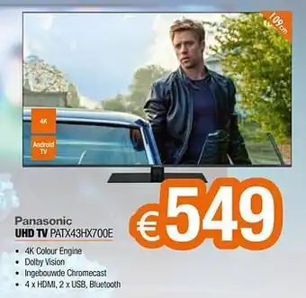 Expert Panasonic uhd tv patx43hx700e aanbieding