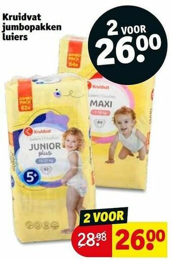 Kruidvat Kruidvat jumbopakken luiers aanbieding