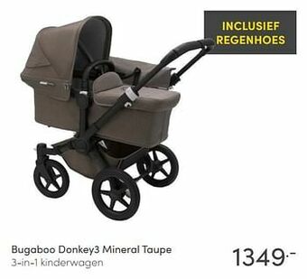 Baby & Tiener Bugaboo donkey3 mineral taupe 3-in-1 kinderwagen aanbieding