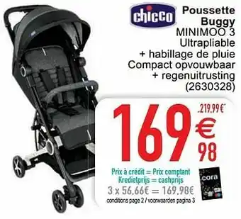 Cora Poussette buggy minimoo 3 aanbieding