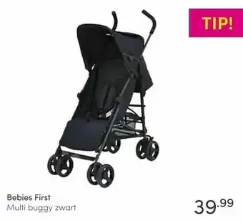 Baby & Tiener Bebies first multi buggy zwart aanbieding