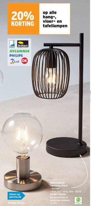 GAMMA Tafellamp Nikki aanbieding