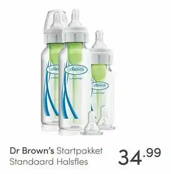 Baby & Tiener Dr brown`s startpakket standaard halsfles aanbieding