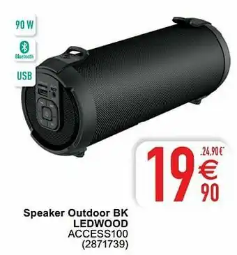 Cora Speaker outdoor bk ledwood access100 aanbieding