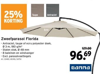 GAMMA Zweefparasol Florida aanbieding