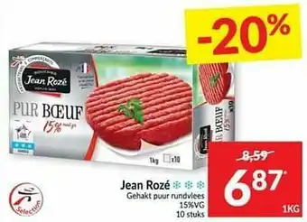 Intermarché Jean rozé gehakt puur rundvlees aanbieding