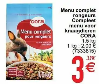 Cora Menu complet rongeurs compleet menu voor knaagdieren cora aanbieding