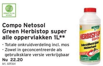 GAMMA Compo Netosol Green Herbistop Super Alle Oppervlakken 1L aanbieding