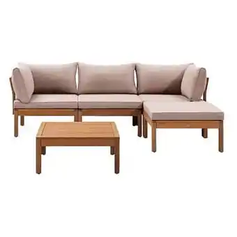 Leen Bakker Le Sud loungeset Orleans V1 - taupe - 5-delig - Leen Bakker aanbieding