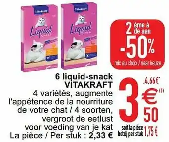Cora 6 liquid-snack vitakraft aanbieding