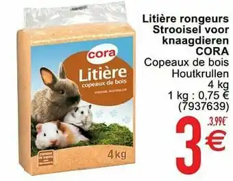 Cora Litière rongeurs strooisel voor knaagdieren cora aanbieding