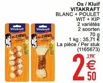 Cora Os - kluif vitakraft blanc + poulet wit + kip aanbieding