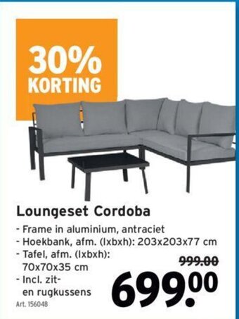 GAMMA Loungeset Cordoba aanbieding